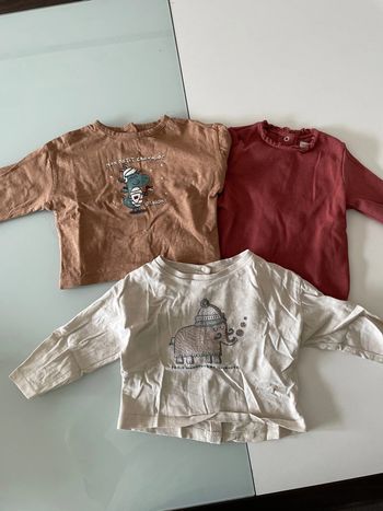 3 t-shirts manche longues