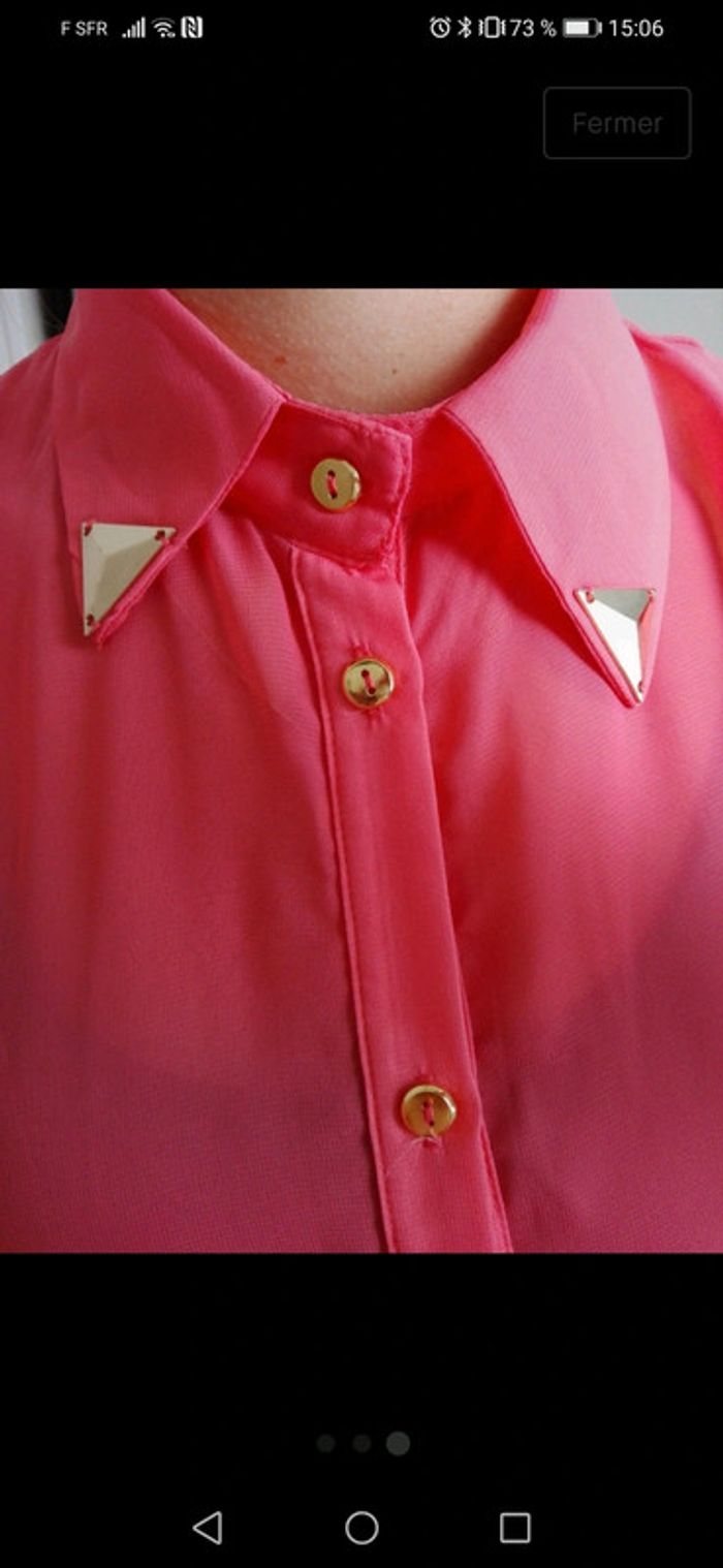 débardeur/ chemisier rose/ corail T.36 - photo numéro 3