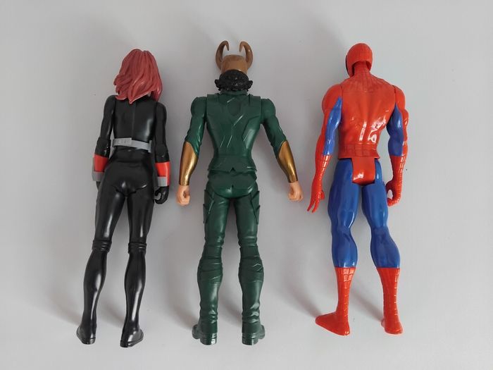 Avengers Titan Hero Lot 7 Figurines 30 cm Complet – Marvel super-héros Iron Man Black Widow Thor Loki Captain America Spider-Man Black Panther ⚡️ - photo numéro 3