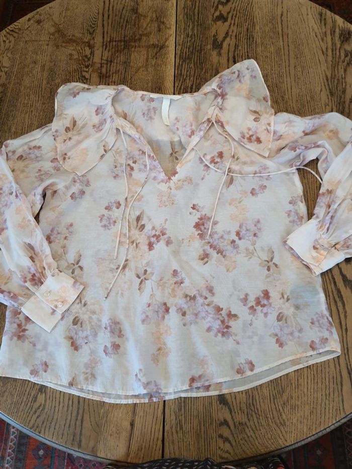 Jolie Blouse blanche fleuries H&M eur M - photo numéro 13
