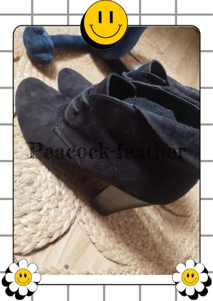 Bottines à talons noires 36 - photo numéro 7