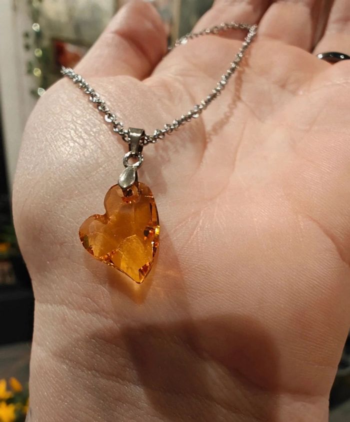 Collier et pendentif cœur asymétrique - photo numéro 2