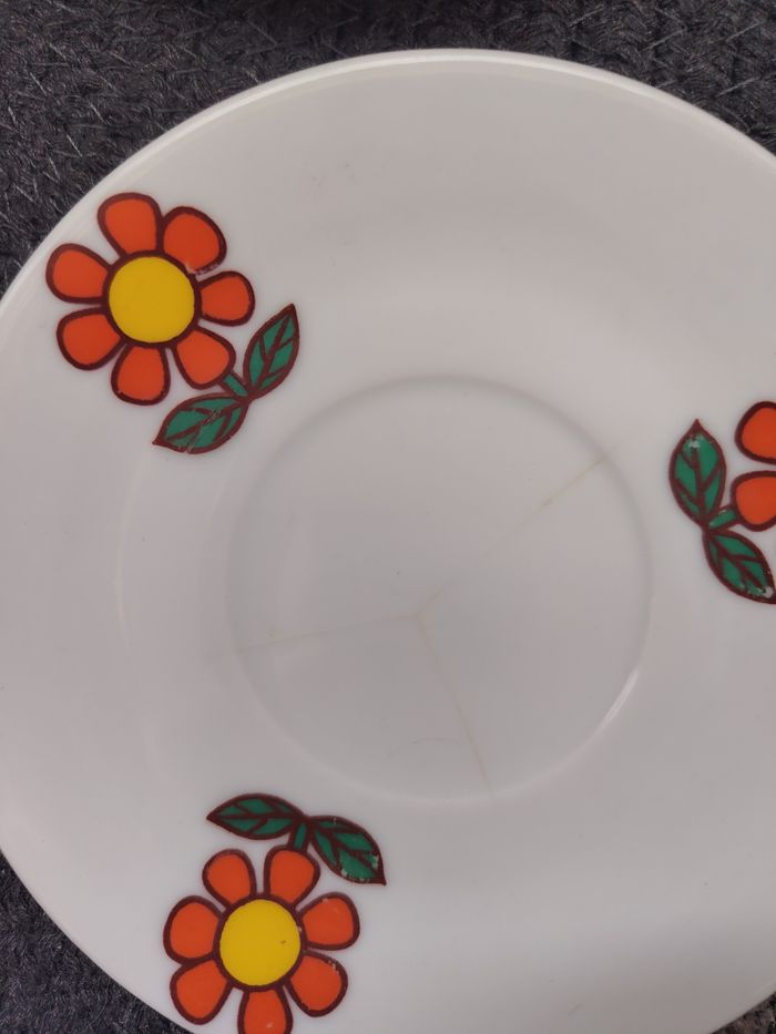 Ensemble de 4 tasses à café porcelaine italienne tuscia vintage - photo numéro 7