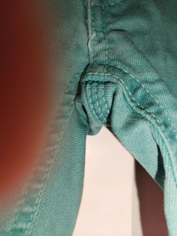 Pantalon jean vert menthe - coupe slim 5 Ans - photo numéro 5