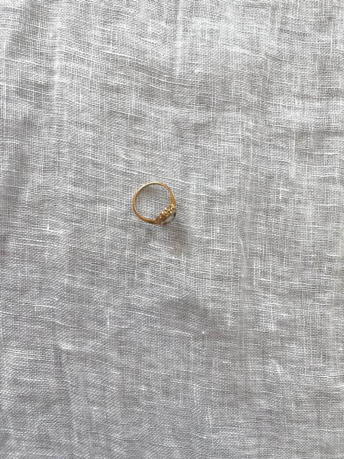 Bague avec motifs doré et bleu clair - photo numéro 4