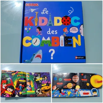 Livre animé de flaps, tirettes.. Kididoc grand format 🦈 Le Kididoc des combien ? 🌡