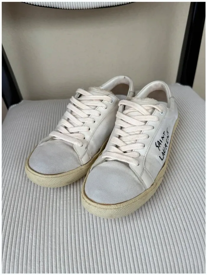 Baskets Saint Laurent blanches 38 bon état - photo numéro 3