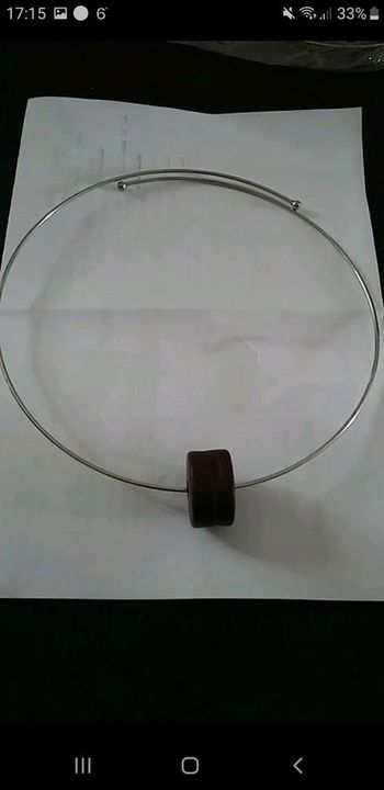 collier cable perle marron