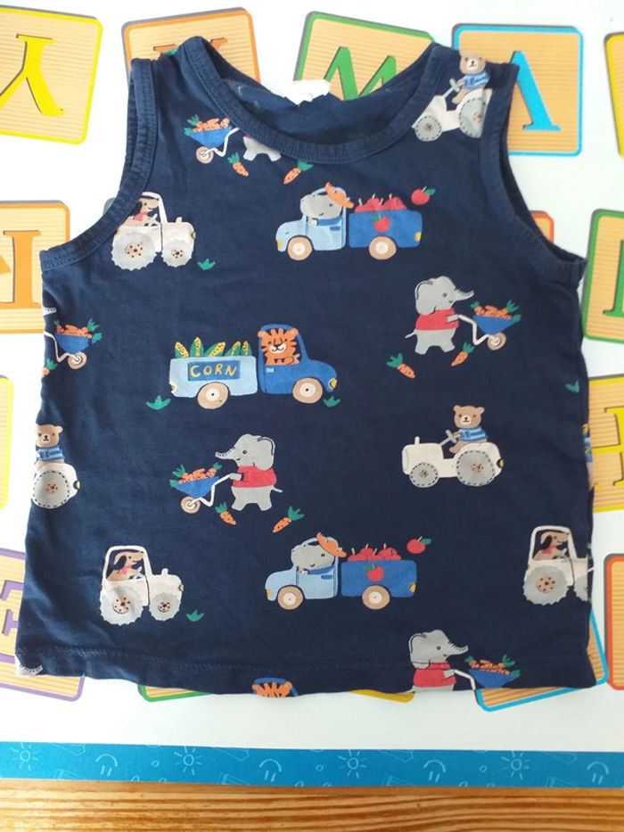 Tee-shirt sans manches 86 cm