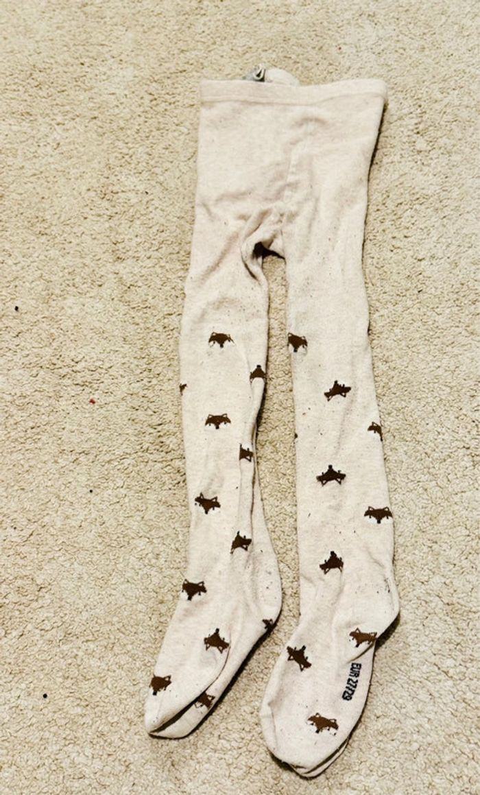 Collants renards beige 5 -6 ans 27 / 29