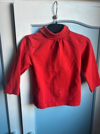 Haut col roulé kiabi, 6 mois , rouge