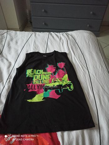 Débardeur noir imprimé 10 ans