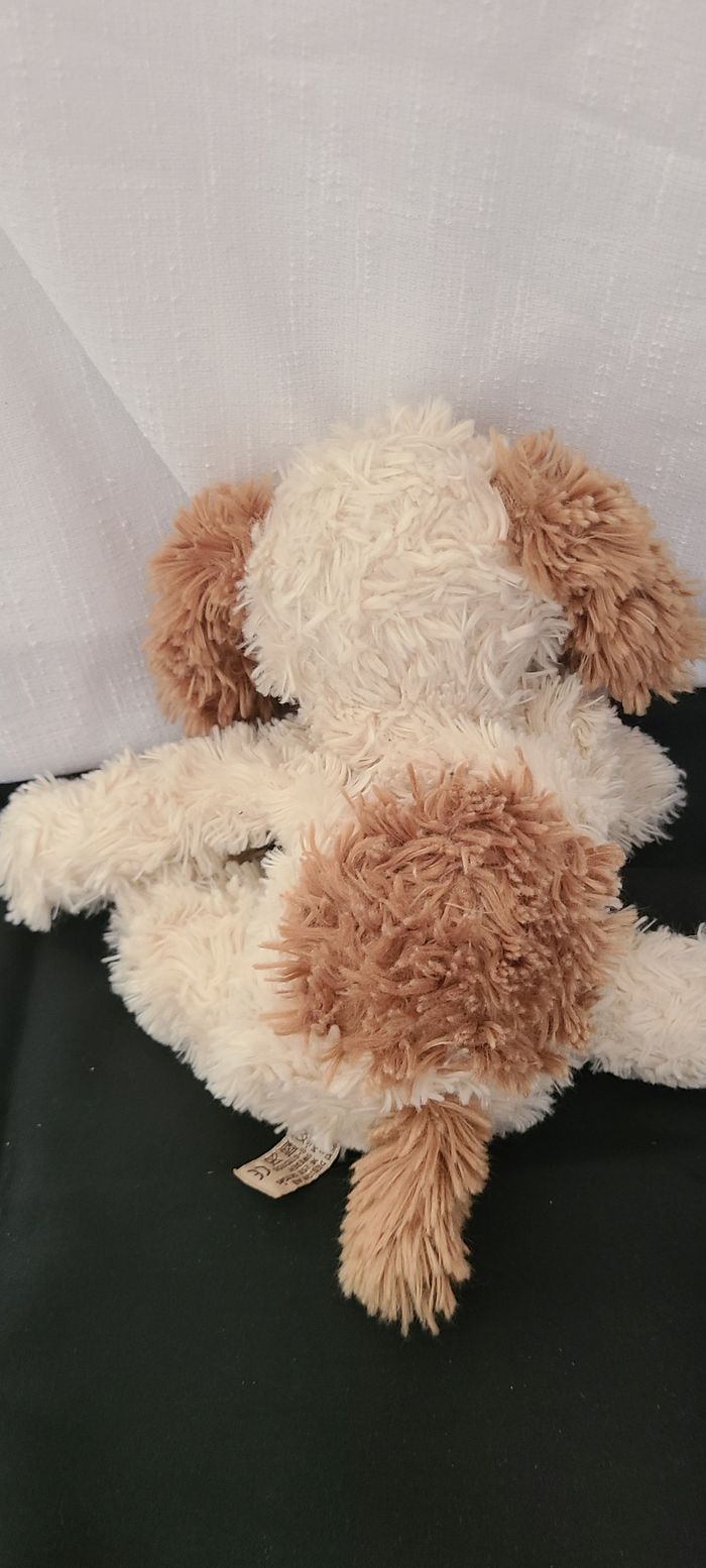 Peluche chien BUKOWSKI beige marron - photo numéro 2