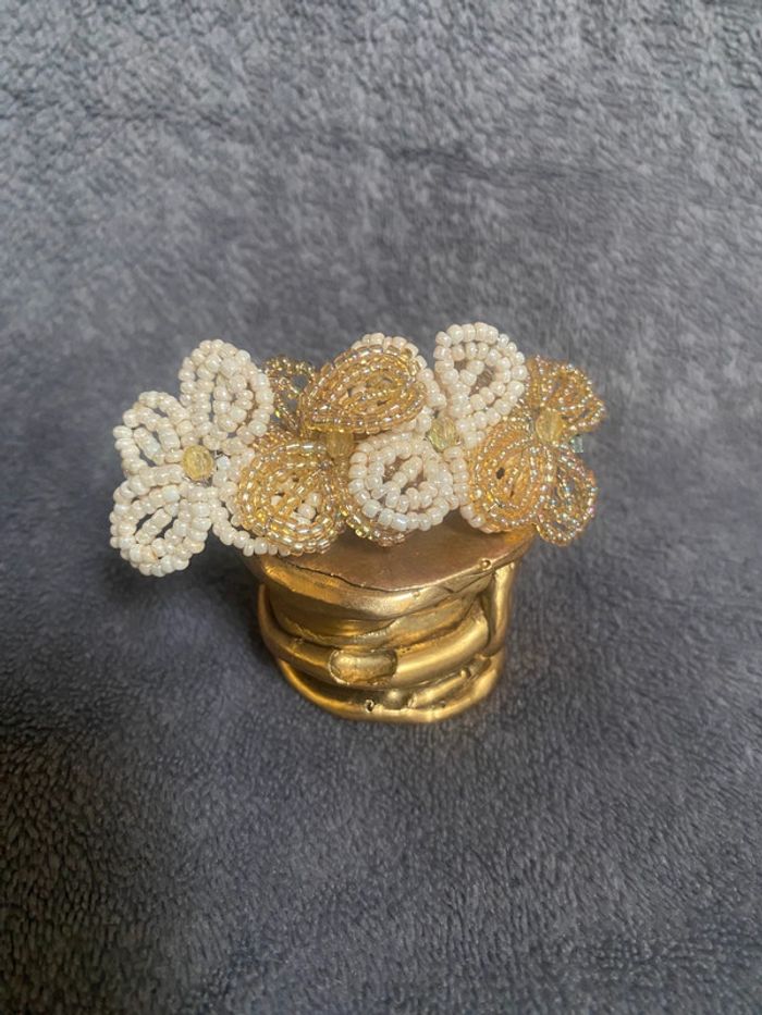 Vintage barrette à cheveux perles - photo numéro 2
