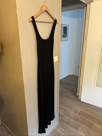 Robe longue côtelée