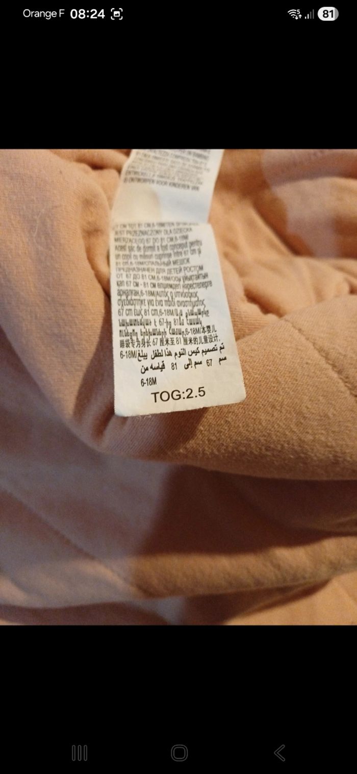 Gigoteuse bébé taille 6 / 18 mois - photo numéro 5