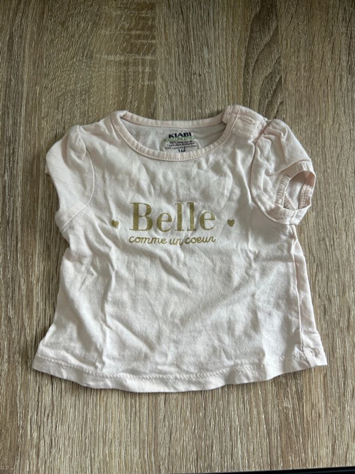 Tee shirt manches courtes 1 mois