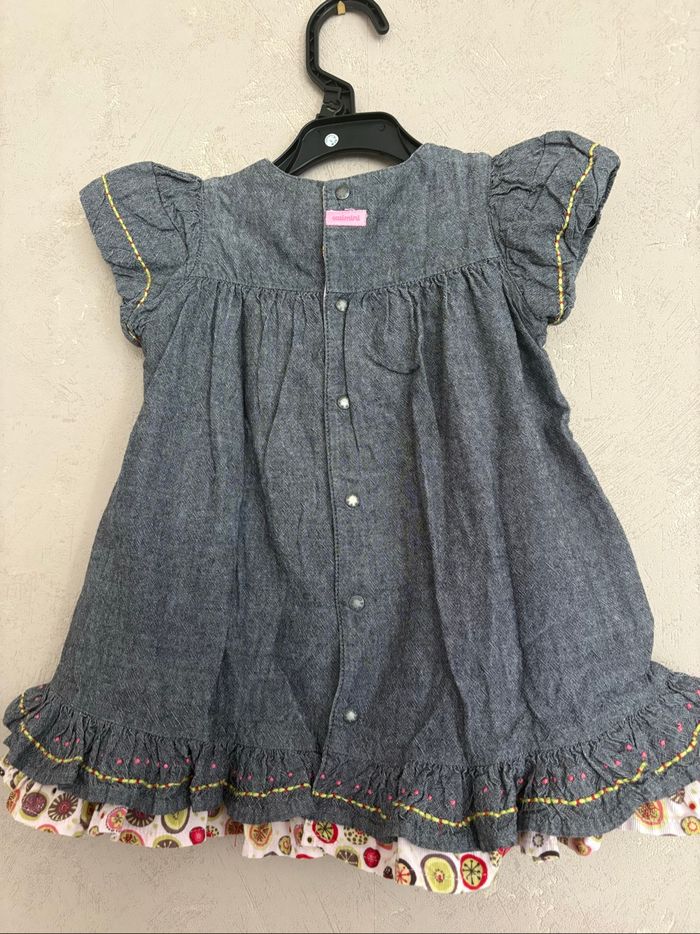 Robe denim brodée Catimini – 12 mois - photo numéro 6