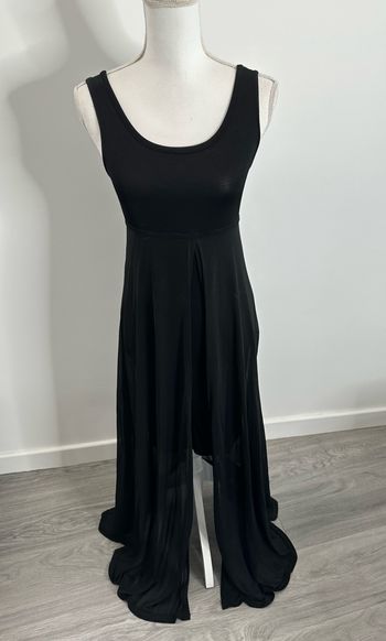 Robe longue noire gothique avec traîne Y2K T38 M