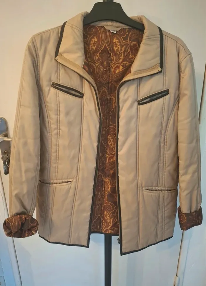 Veste matelassé beige