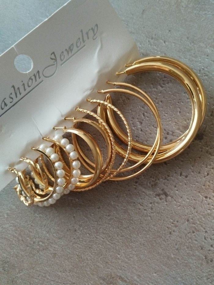 Lot 6 paires de boucles d'oreilles femme - photo numéro 2