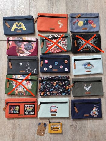 Pochettes Cabaïa frontales  customisées