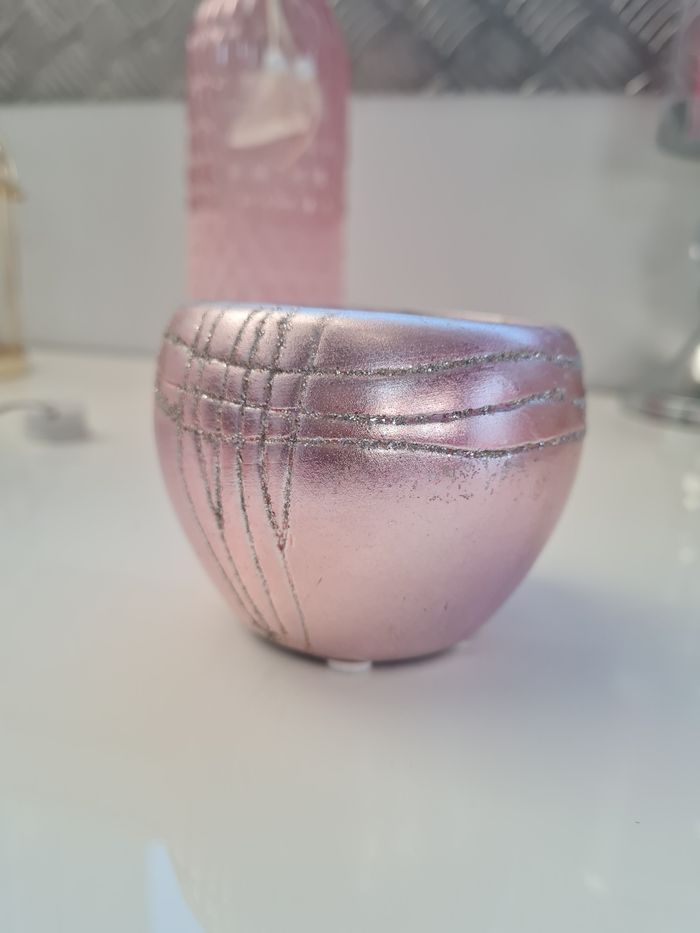 Photophore rose et argent - photo numéro 2