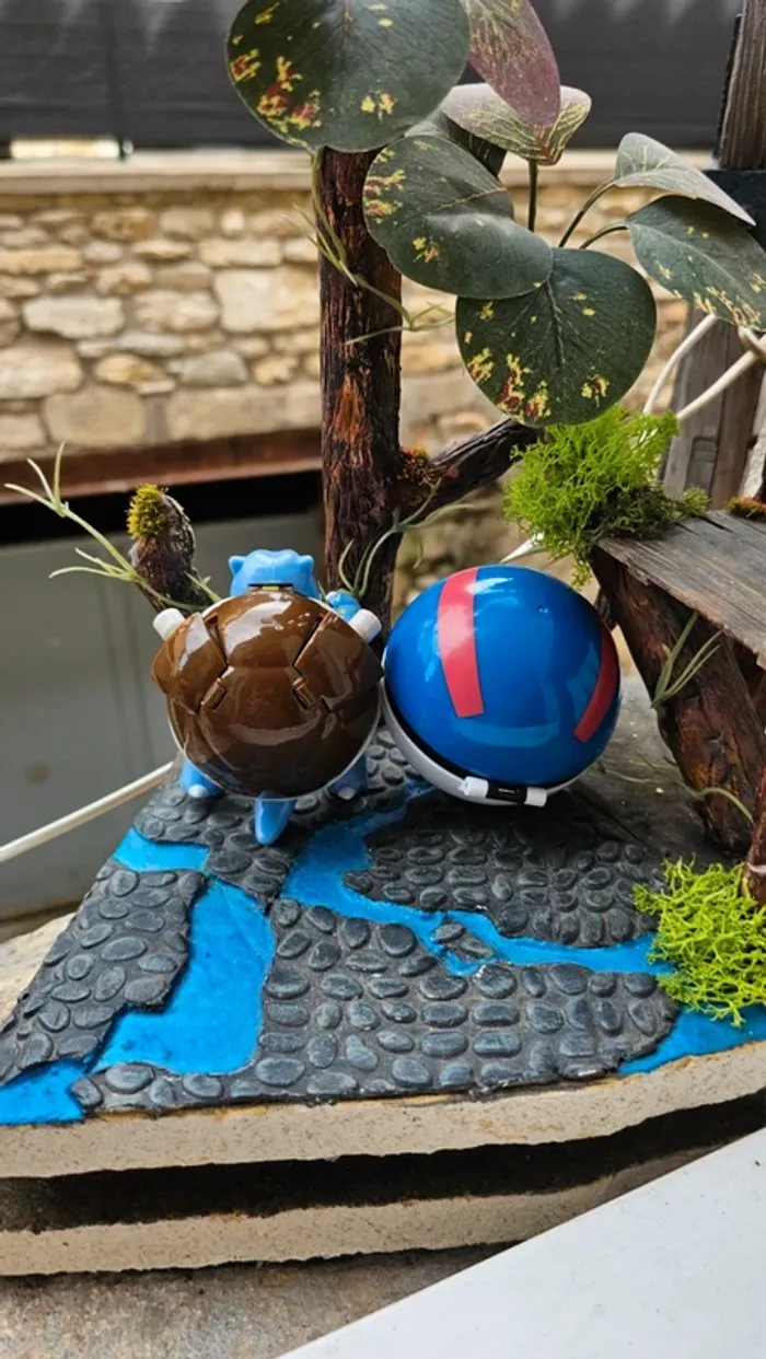 Super figurine Pokemon pliable en boule tortank avec ca super ball - photo numéro 6