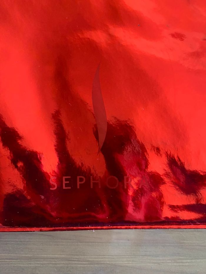 Sac cabas fourre tout rouge brillant et sa pochette Sephora - photo numéro 5