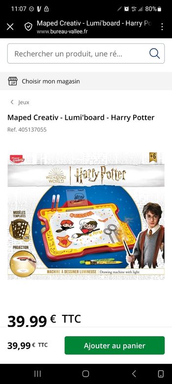 Harry potter Jeu créatif Lumi Potter dessin Machine à dessiner lumineuse