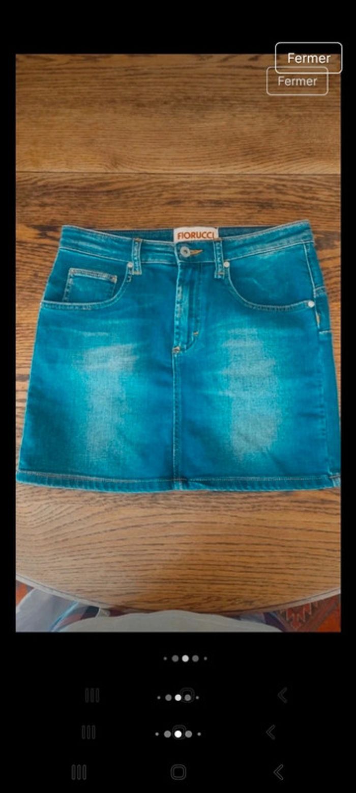 Jolie Mini Jupe en jeans Fiorucci W 26 fr 36 - photo numéro 7