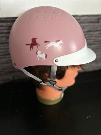 Casque équitation rose S Fouganza Decathlon