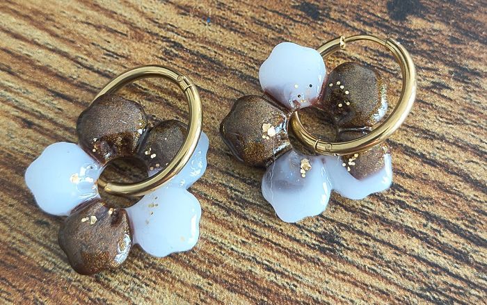 Boucles d'oreilles faites mains - photo numéro 3