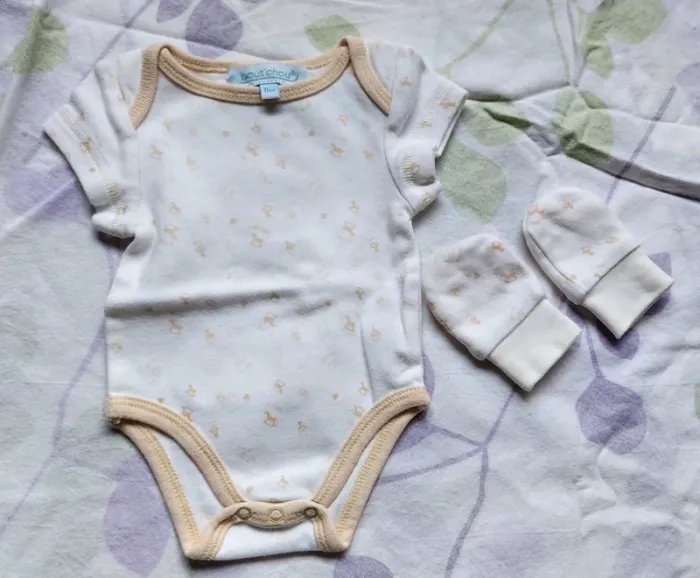 Bodie de naissance body + gants/moufles