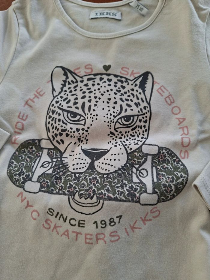 Tenue t-shirt manches longues Ikks et legging Kiabi 24 mois - photo numéro 3