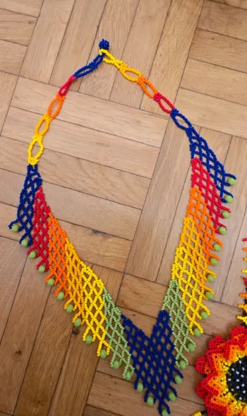 Collier perles verre Arc en Ciel