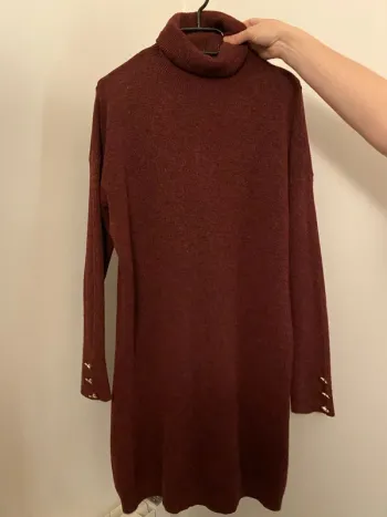 Robe longue à col roulé