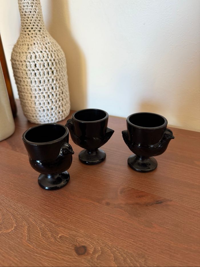 Lot de 3 coquetiers forme poule - Luminarc