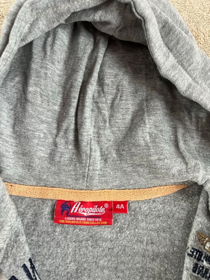 Gilet zip à capuche pour garçon | Aeropilote | Taille 4ans - photo numéro 4