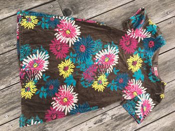 Robe velours fleurs