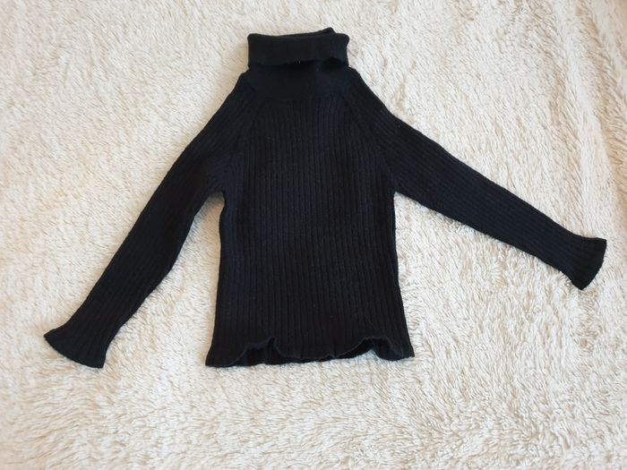 Pull col roulé noir irisé - T2A - TAO