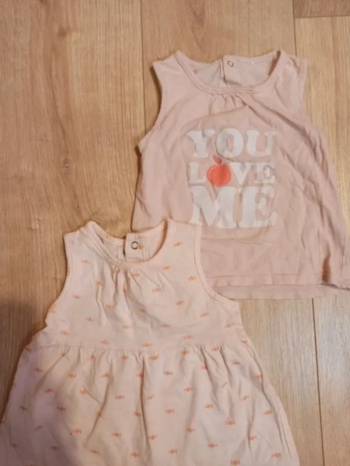 Lot de 2 t-shirt- débardeur