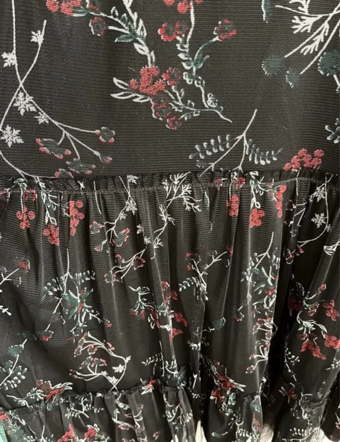 Robe fleuris automnale voile t.44 - photo numéro 3