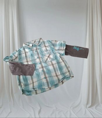 Chemise 2 en 1 rayure