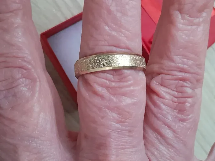 Bague Homme, dorée, acier inoxydable, taille 62 - photo numéro 4