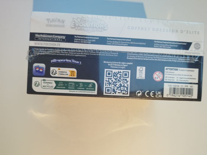 Lot de 2 : Pokémon ETB Coffret Dresseur d'élite EV8.5 Evolutions Prismatiques Neuf et scellé - photo numéro 8