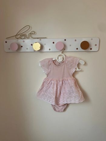 Robe body rose dentelle H&M 0-1 mois