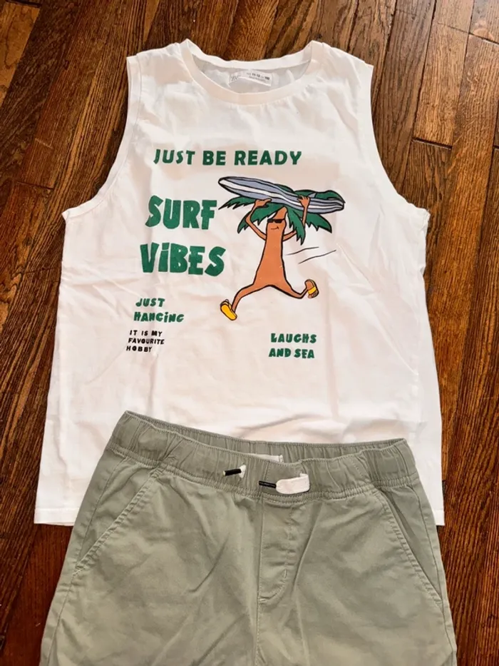 T-shirt Zara et short Monoprix 12 ans - photo numéro 2