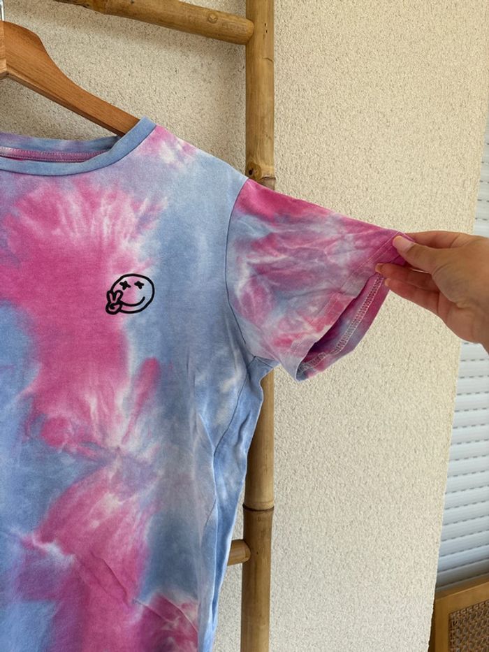 t-shirt tie and dye rose et bleu taille S - photo numéro 4