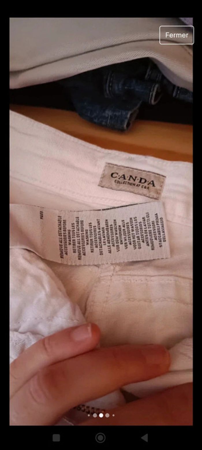 Pantalon blanc 40 - photo numéro 5